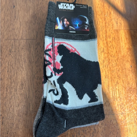 Star Wars socks size 6-12 Obi-Wan Kenobi, (2) pair , New - Picture 3 of 3